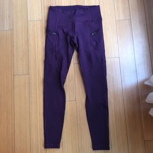 Fleece lined Plum LuLulemon leggings